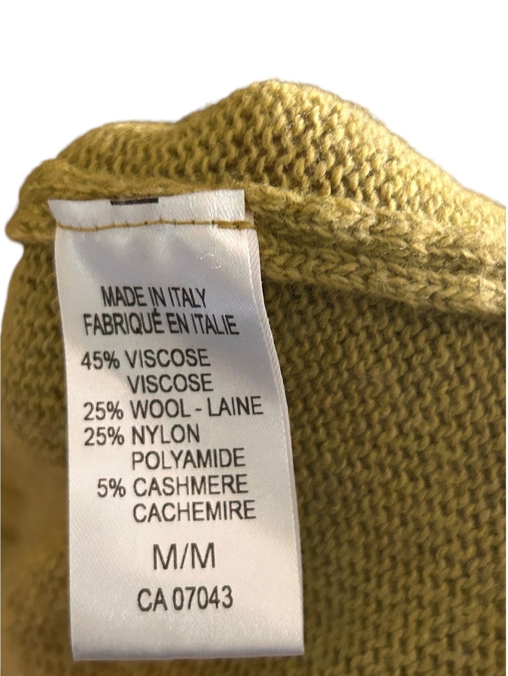 Elsamanda Italian Wool Cashmere Blend Mustard Cowl Neck Midi Dress M - Picture 5 of 7